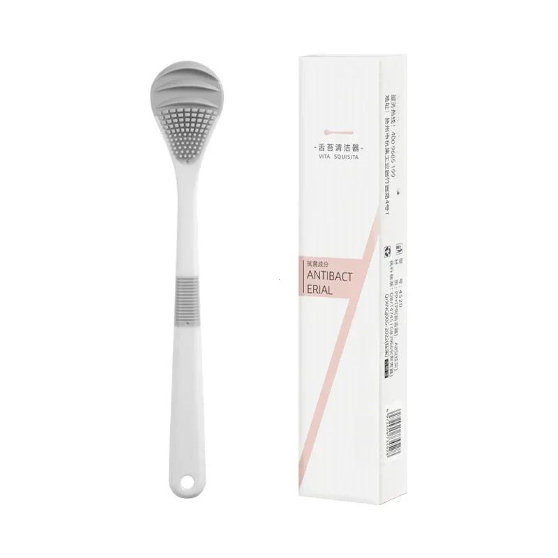 

Durable And Safe Tongue Cleaner Brush Reusable Oral Cleaning Scraper Oral Breath Multicolor Brush Care Tool Tongue Bad Hygiene Care Removal