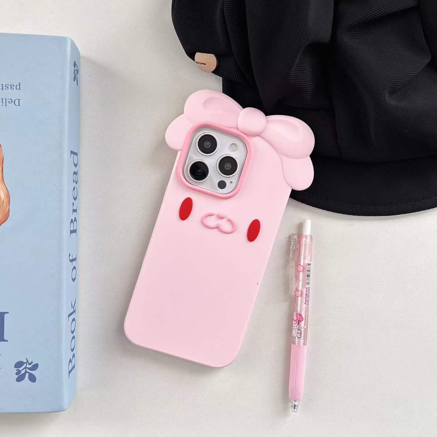 

3D Cartoon Rabbit Phone Case - Compatible with iPhone 14/13/12/17/16/15 PRO/MAX - Anti-Fall Protection iPhone 16 Pro
