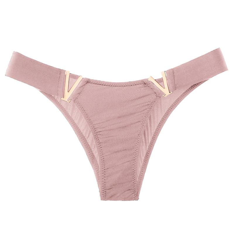 Frauen Sexy Höschen Sommer Seide G-String Mode V Wort 6 Farbe Unterwäsche Nahtlose Atmungsaktive Thongs Damen Dessous Dessous