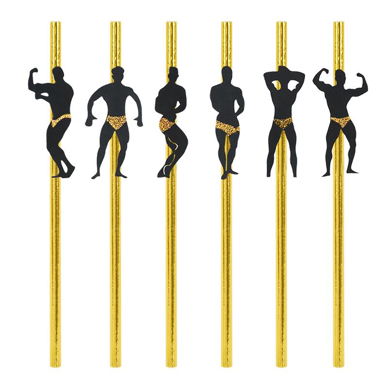 6/12pcs Bachelorette Party Penis Paper Straws Hen Night Party Adult Birthday Supplies Team Bride to be Wedding Decoration Favors