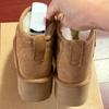 2027 New Design Winter Snow Boots Women Fur Warm Ultra Mini Platform Ankle Boots Genuine Leather High Heel Slippers Wool Shoes