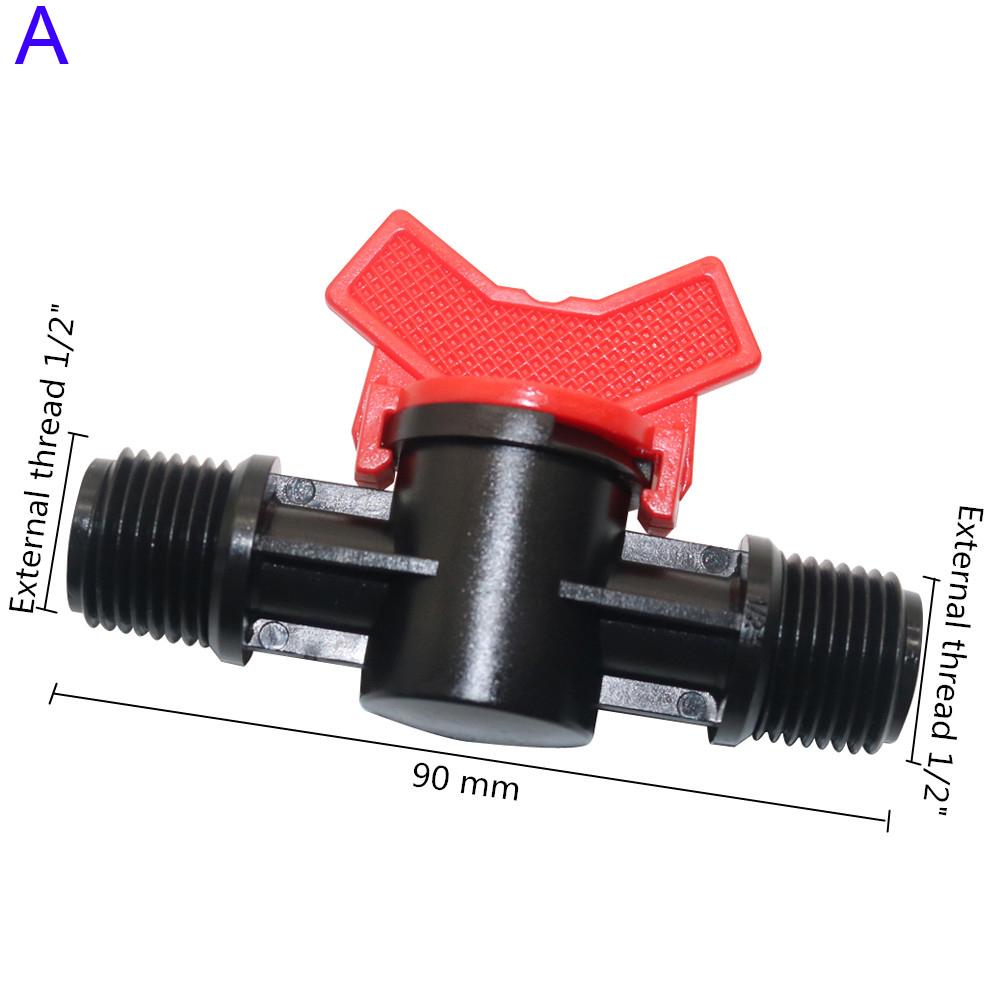 

1/2 3/4 to 1/2 3/4 2-Way Garden Tap Irrigation Water Valve Hose Switch Flow Control Valve For G1/2 G3/4 Tube Fittings 5Pcs
