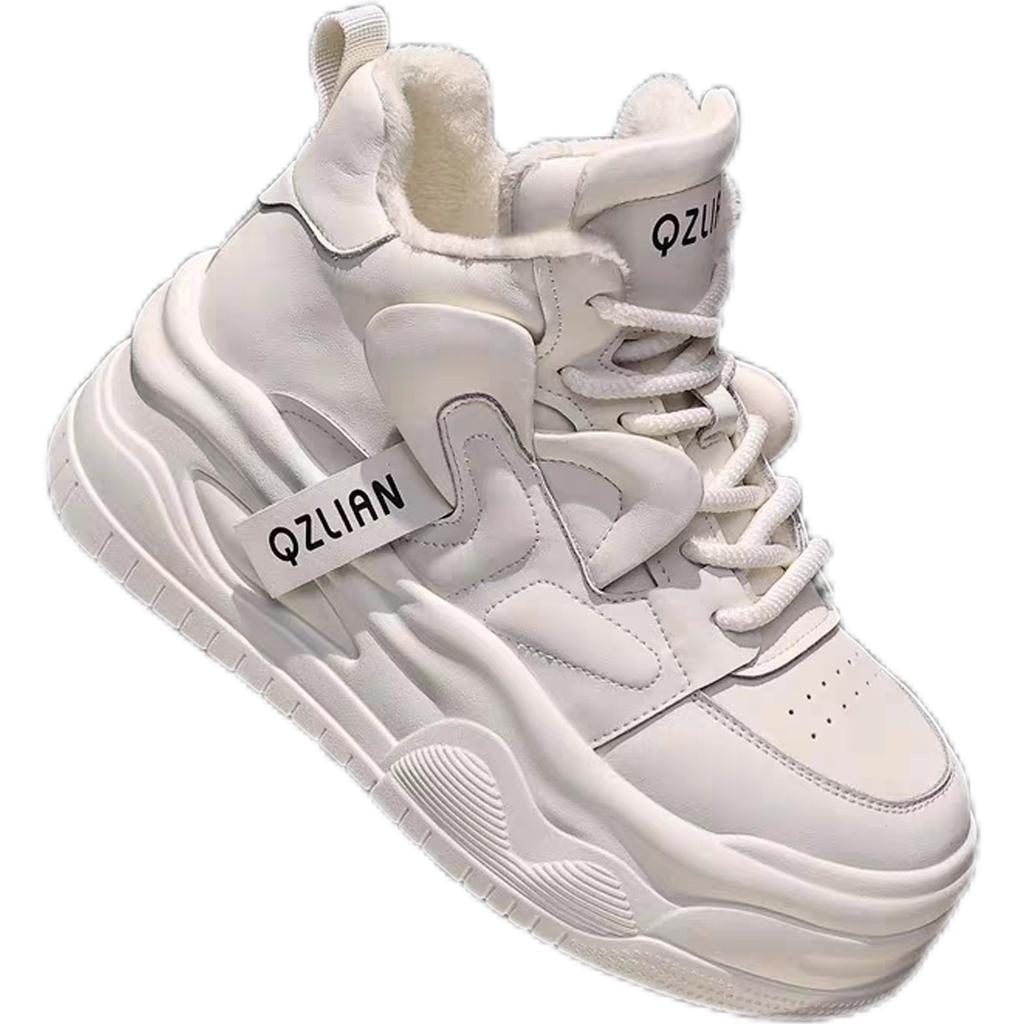 Lightweight thick-soled versatile casual dad shoes for women's 2025 spring and autumn new color matching inner height increase sports casual high-top