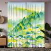 Rural Landscape Pattern Printed Curtains Pole Bag Christmas Decorations Daily Home Room Made Of Polyester