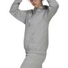 Adidas Solid Color Simple Sports Pullover Hoodie Long Sleeve Sweatshirt Women Tops Light-Grey HG4358