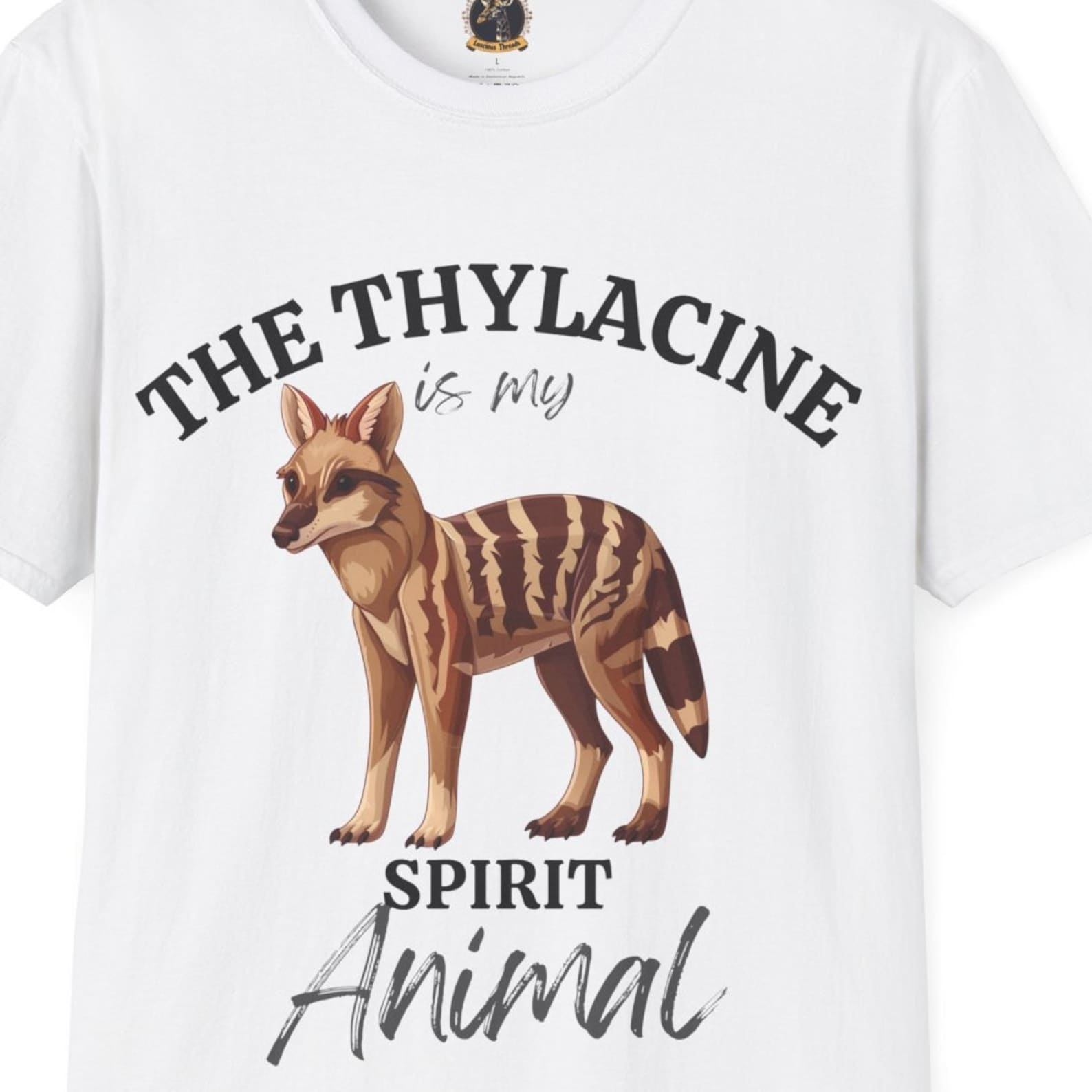 Thylacine T-Shirt: Tasmanian Tiger Spirit Animal Tee 4XL