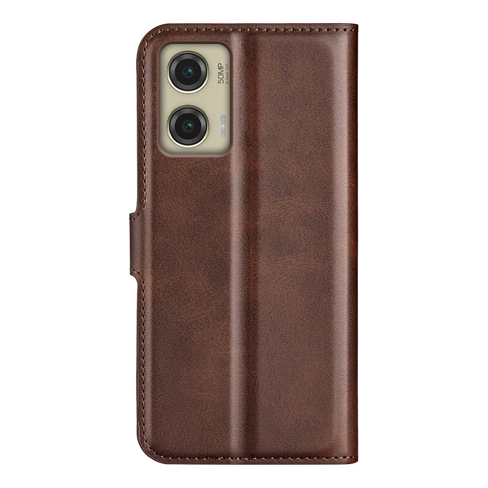 Dla Motorola Moto G Stylus 5G (2024) Etui z podstawką odporne na zarysowania, skórzane etui na telefon o fakturze skóry cielęcej