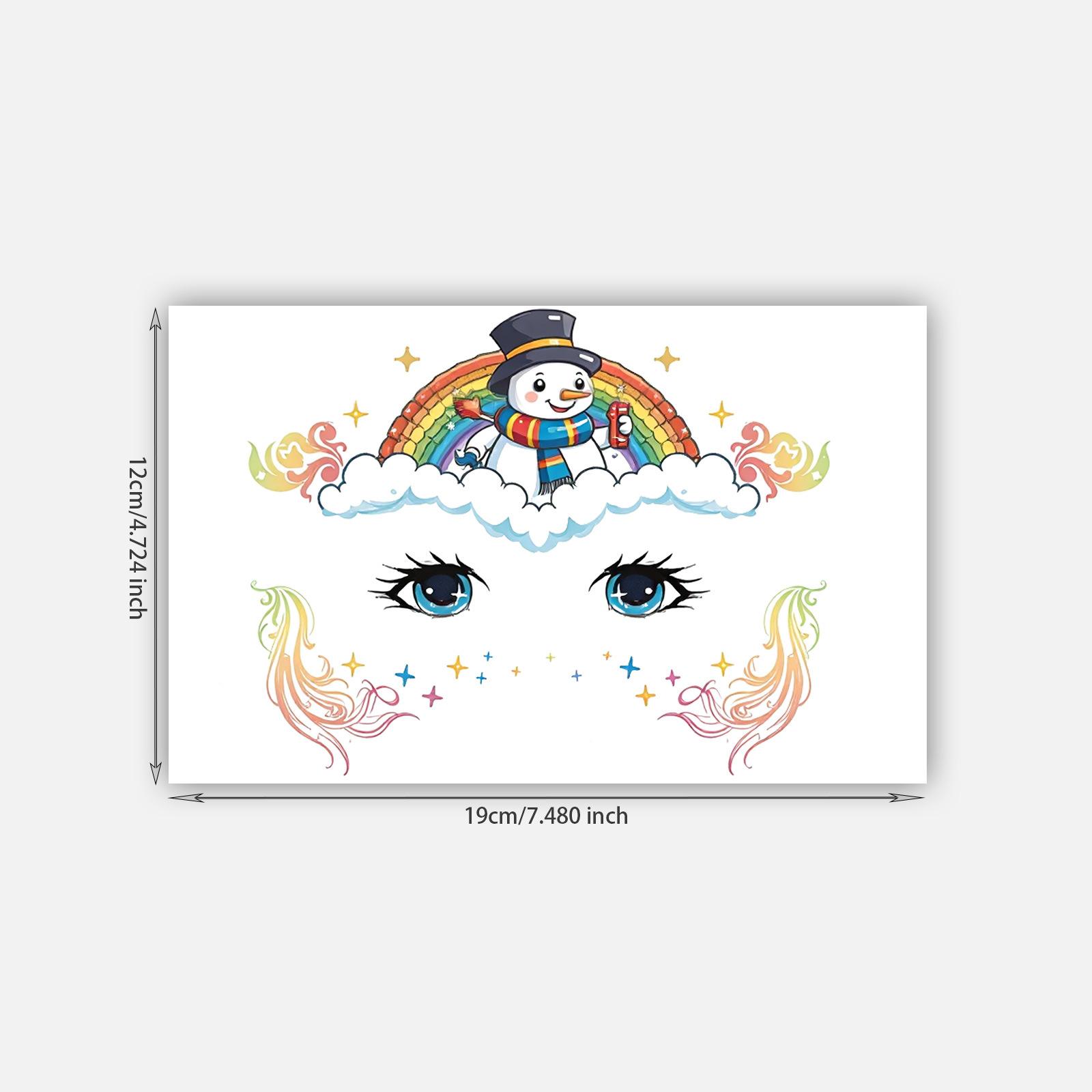 

Tattoo Stickers Waterproof Women Lasting Cute Personality Christmas Makeup Face Stickers Tattoo Stickers 19*12