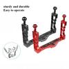 Aluminum Alloy Two Handed Diving Bracket DSLR Micro Single Motion Camera Adjustable Two Handed Bracket