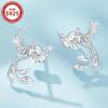 Exquisite Silver Phoenix Stud Earrings: Stylish, Luxurious, and Elegant Design