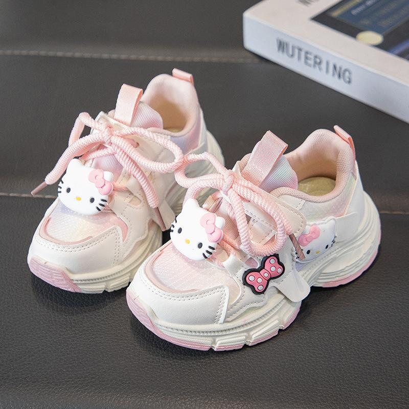 Girls' Athletic Shoes, Soft-soled, Children's Chunky sneakers2026Spring New Cartoon Casual Shoes, Versatile Running Shoes for Girls