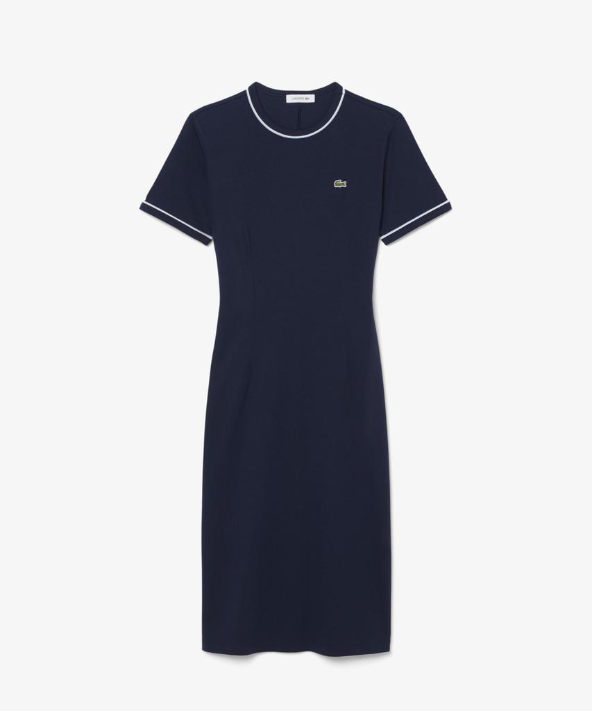 LACOSTE Women'S Piping Detail T-Shirt Dress Ef9855-56G 3Ui