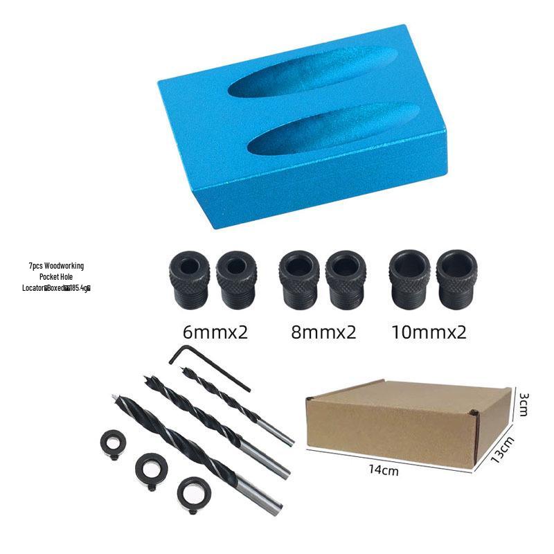 15° Blue Woodworking Oblique Hole Locator Puncher