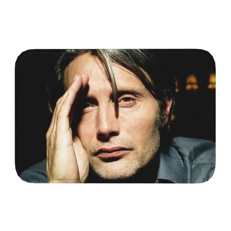 Mads Mikkelsen Floor Door Kitchen Bath Mats Anti-Slip Indoor Hannibal Lecter TV Show Doormat Room Entrance Rug Carpet Footpad
