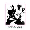 New Halloween Little Ghost Castle Wall Sticker Home Room Window Glass Door Decoration Sticker