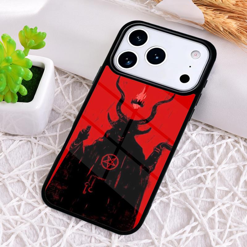 Devil Satan Phone Case for iPhone 17 Air 16 15 11 12 14 13 Pro Max Shockproof Cover