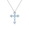 European and American Jewelry Natural Crystal Stone Cross Pendant S925 Sterling Silver Niche Versatile Necklace 2026