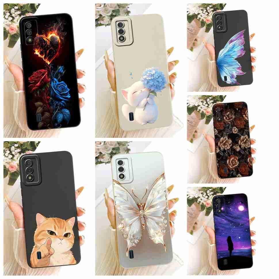 For Itel A26 Case Retro Flame Flowers Silicone Back Cover For Itel A26 ITEL A26 Shockproof Mobile Phone Cases Bumper
