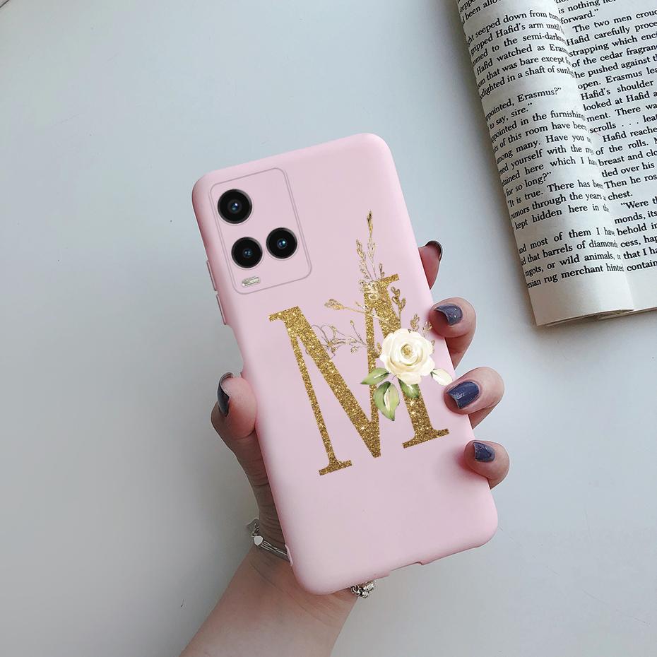 Für Vivo Y21 Y21s Y33s Hülle Niedliche Buchstaben Weiches Silikon Handy Rückseite Für Vivo Y33s Y 33s 21 s VivoY21 Hüllen TPU Fundas Coque