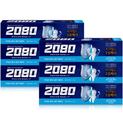 2080 Power Shield Toothpaste Blue Double Mint 150g, 6 Pcs. Korean Toothpaste