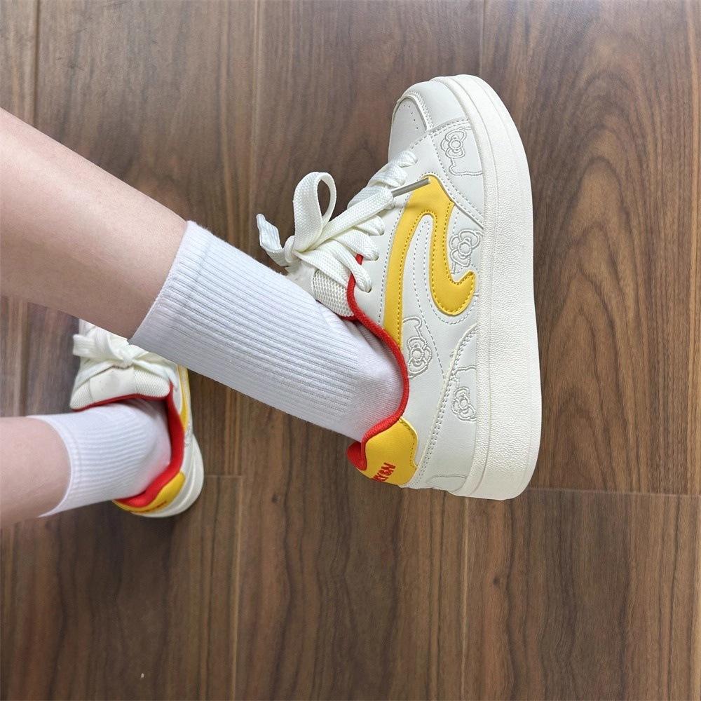 Platform White Shoes Women's Summer New Niche Versatile Breathable Student Sports Board Shoes