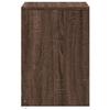 Nightstand with LED Lights Brown Oak Effect Wood Based Material