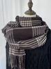 Women Winter Knitted Scarf Headscarf Ladies Men Casual Preppy Classic Plaid Tassel Scarve Mujer Male Wrap Shawl New Unisex Lover