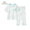 YEEHOO Boys' Tencel Modal Short Sleeve Summer Pajama Set