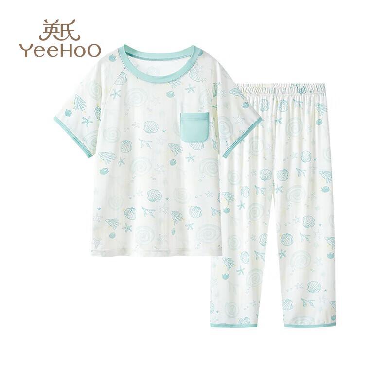 YEEHOO Boys' Tencel Modal Short Sleeve Summer Pajama Set