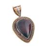 Natural Bloodstone 925 Solid Sterling Silver Jewelry TwoTone Pendant 1.50" B3p12