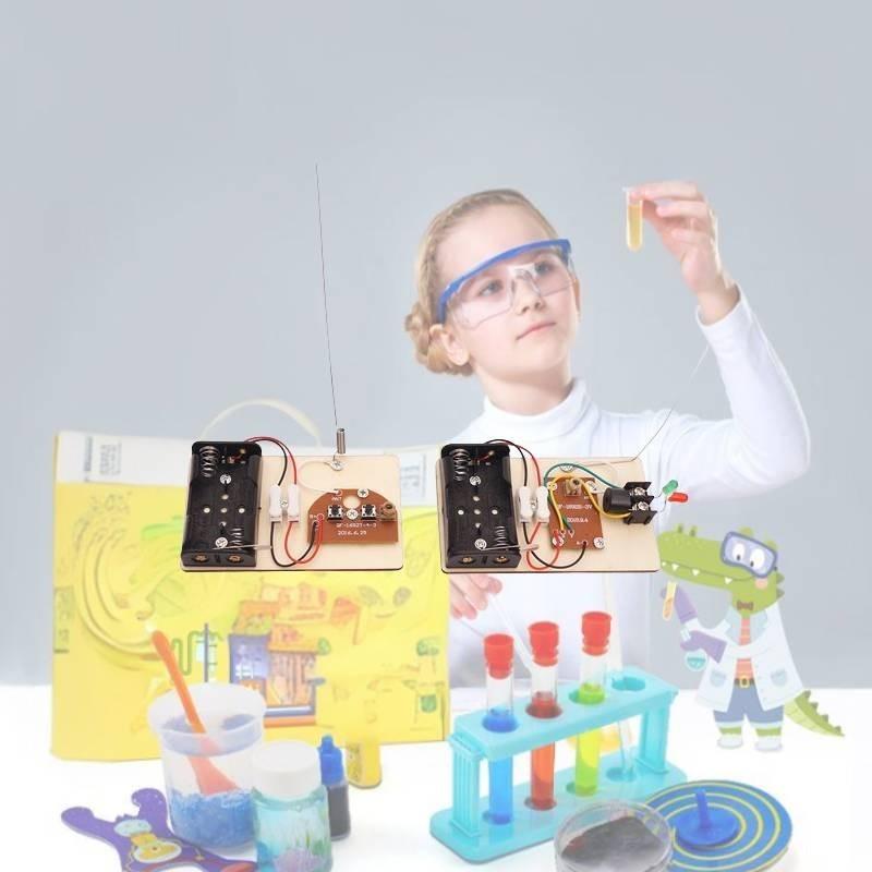 Stamm DIY Telegrafenmaschine Lernmodell für Kinder Holzmaterial Anpassbar