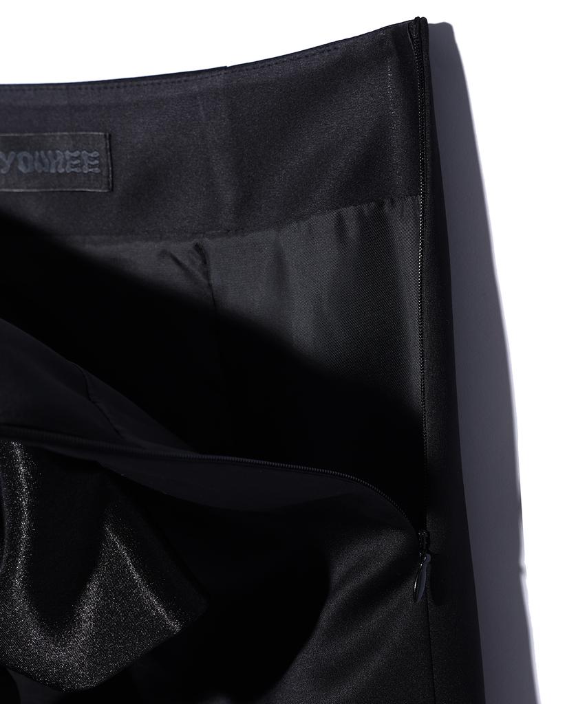 YOUHEE Trimming Ribbon Mini Skirt Black