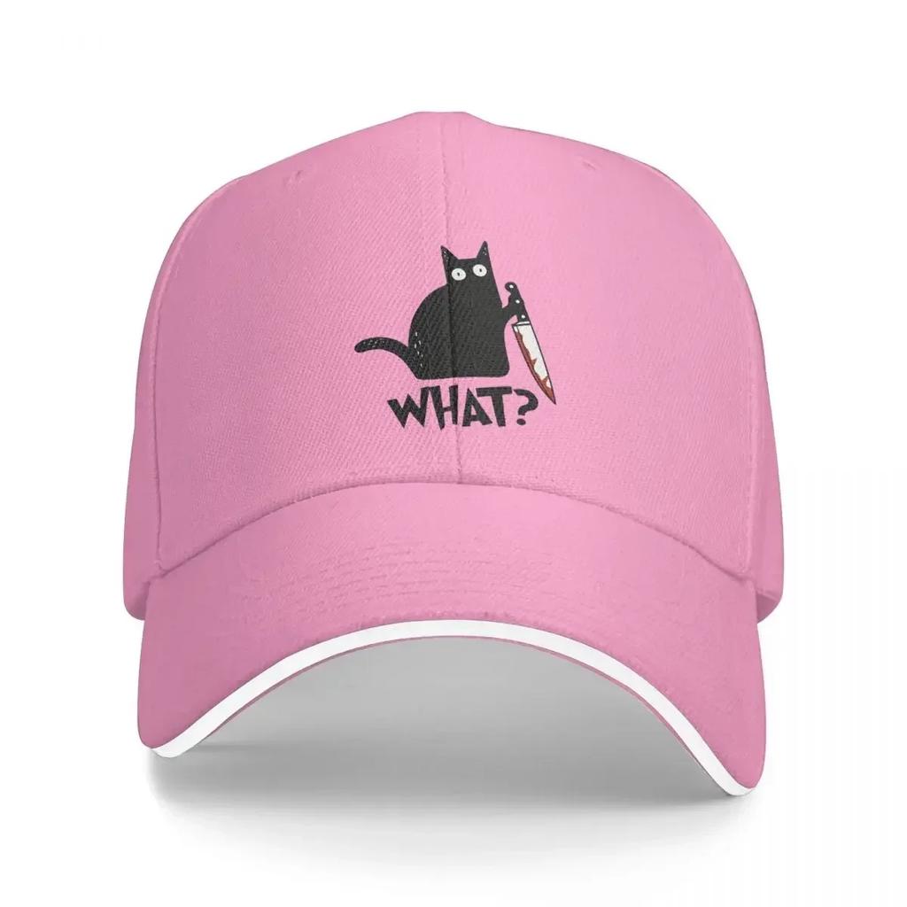 Cat What Murderous Black Cat With Knife Gift Premium Cap Fashion Casual Baseball Caps Adjustable Hat Summer Unisex Baseball