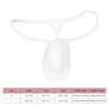 Men Bulge Cup Soft Polyester Cotton Stereo Shape Bulge Covering Up Underwear Cup with Strap White
