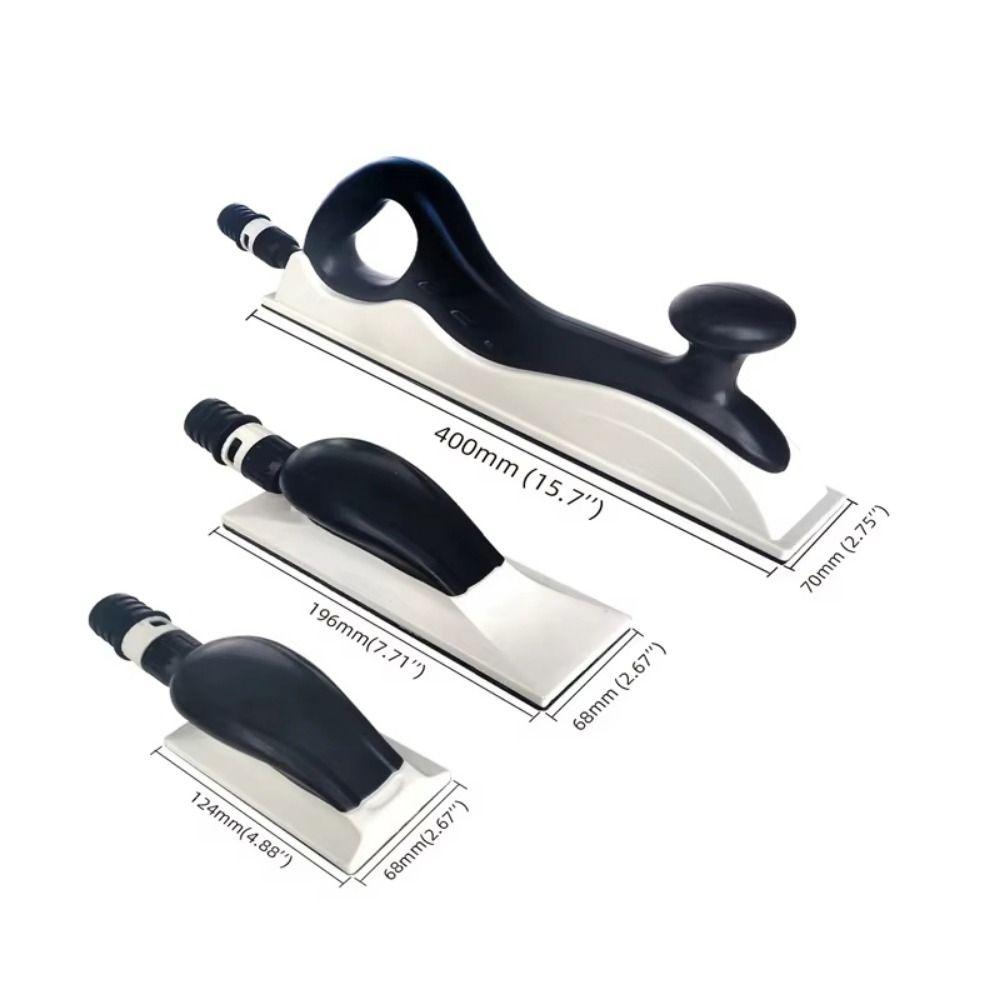 125/200/400mm Square Hand Grinding Plate Sanding Pad Hook Loop Hand Sanding Block Plastic Vacuum Dust Collection Polishing Plate