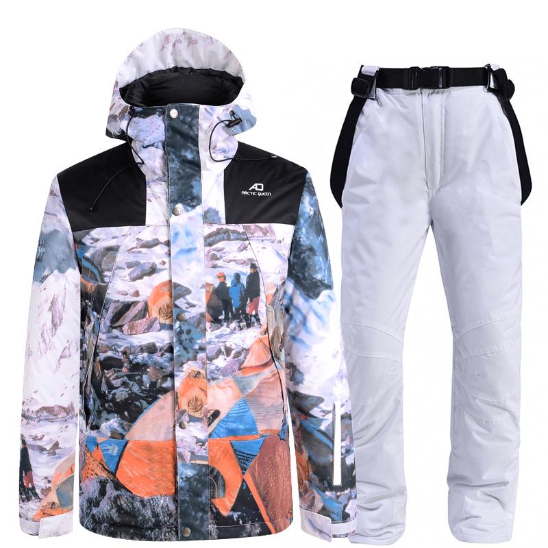 Unisex Winter Ski Suit: Windproof, Waterproof, Warm, Thickened Jacket and Pants for Snowboard and Alpine Skiing