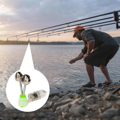 Fishing Rod Alarm Twin Bells Night Sea Fishing Indicator Fish Sound Alert Accessories Efficient Versatile Led Light Clip For Fog