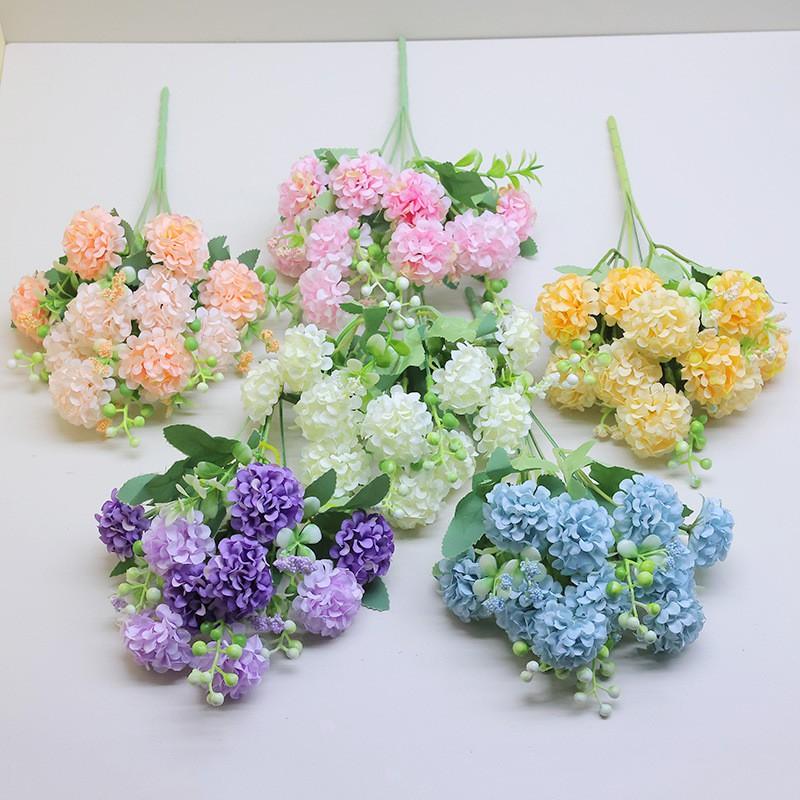 Artificial Hydrangea Silk Flower Bouquet Wedding Decor Photography Prop Home Event Styling