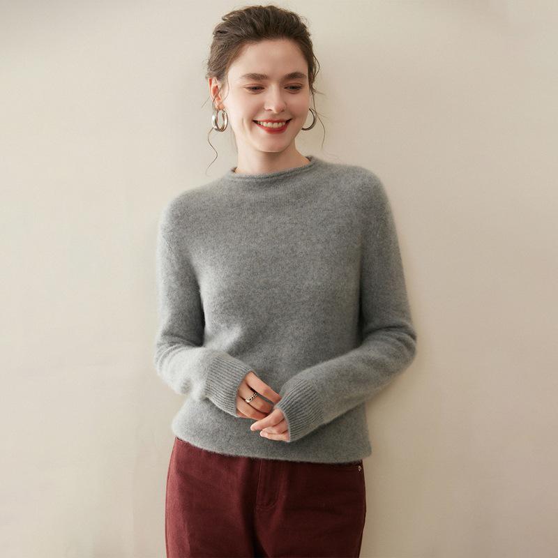 2025 Autumn/Winter Women's High Neck 100% Pure Cashmere Soft Knit Sweater - Thick, Skin-Friendly Inner Layer.