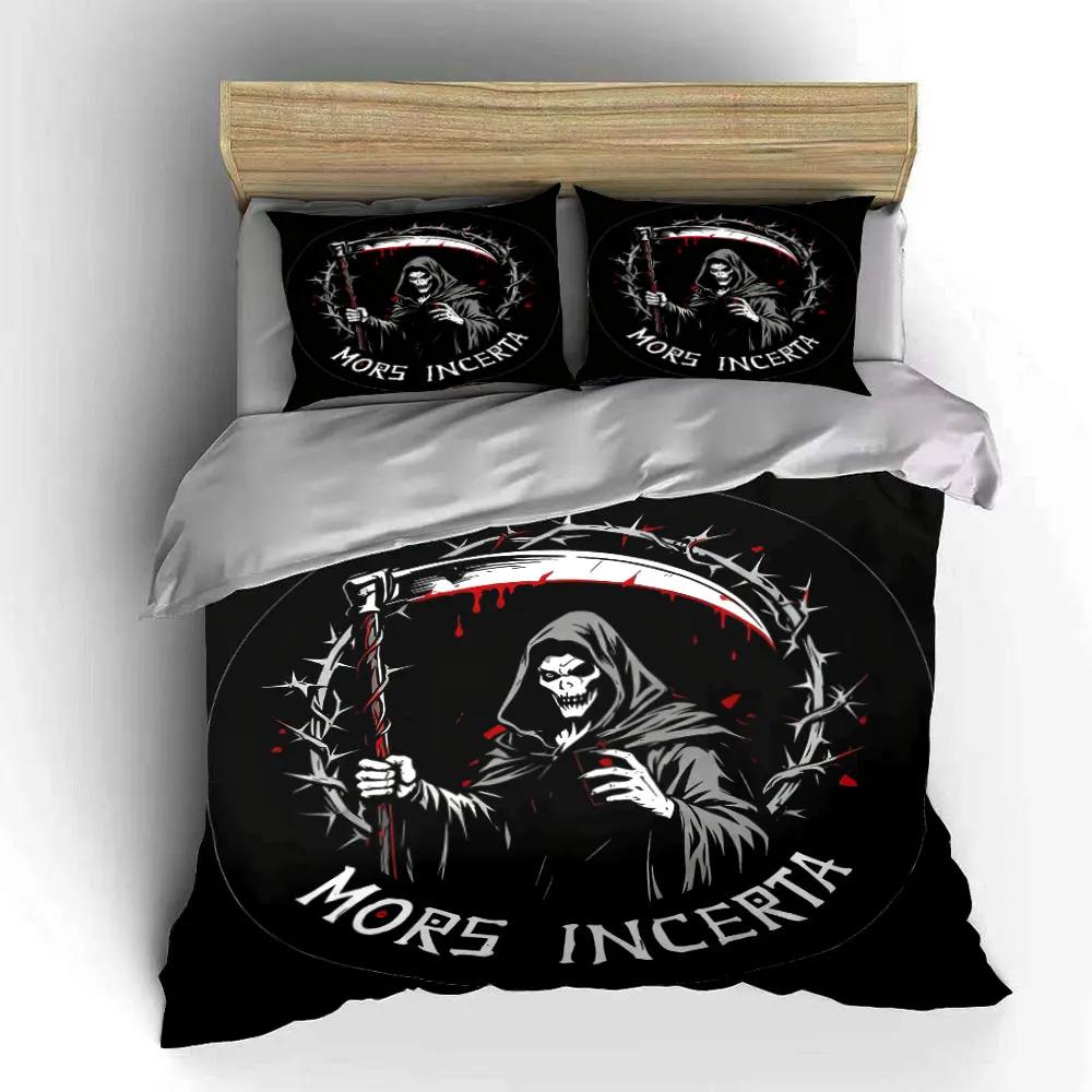 "Grim Reaper Decor Three-Piece Set" Soft Comfortable Duvet Cover Bedding Set Included 1*Duvet Cover & 2*Pillowcases Gift