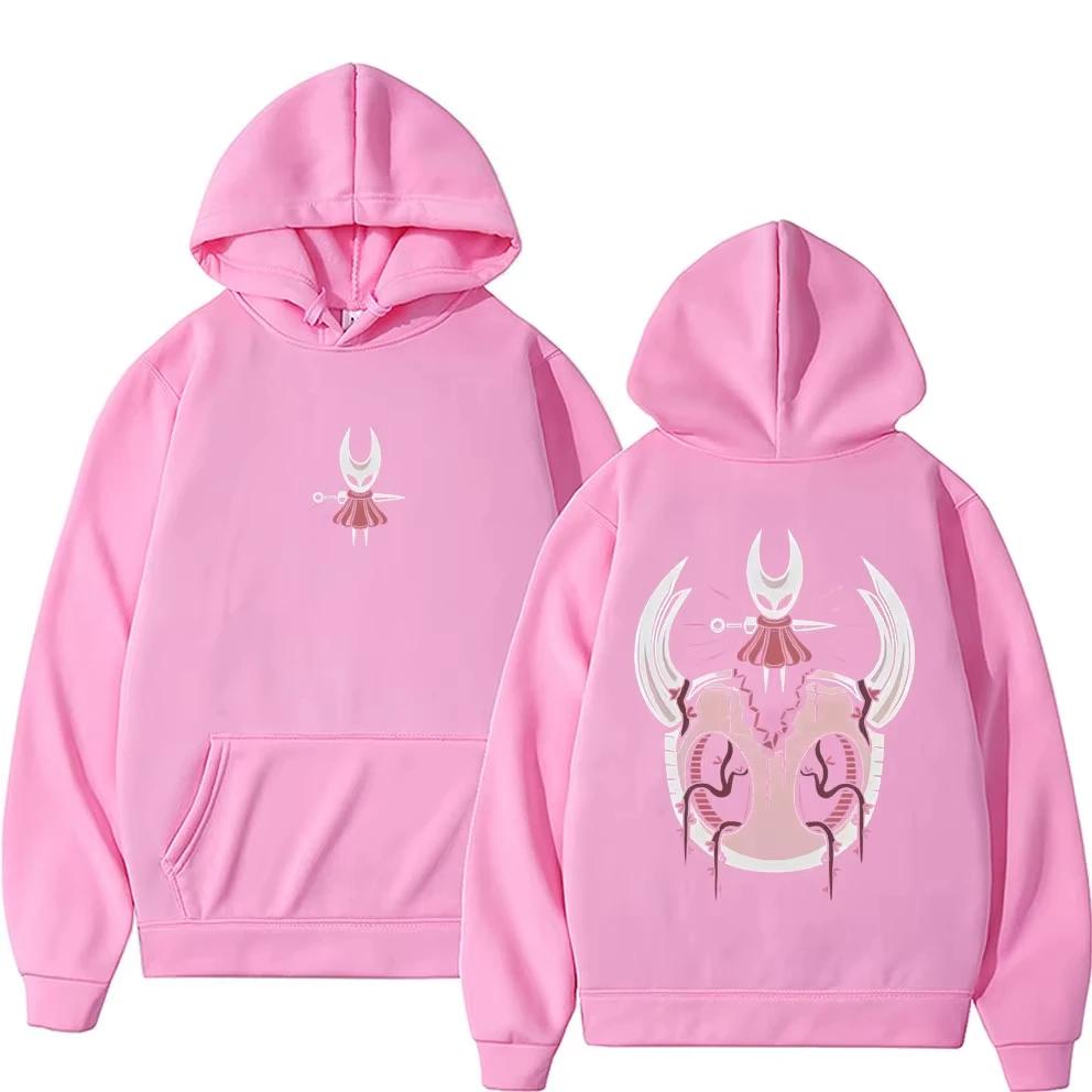Game Hollow Knight Double Sided Graphic 2D Hoodie Men Women Clothing Fashion Casual Oversized Pullover Male Vintage Fleece Hoodi