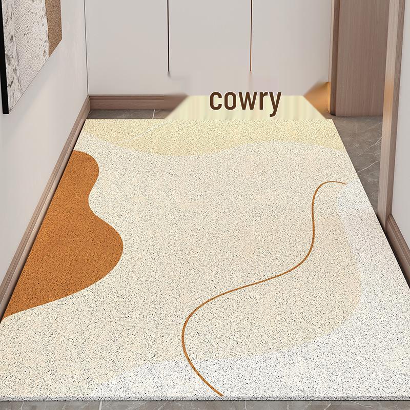 Japanese Minimalist Non-Slip Silk Doormat - Geometric Lines, Dirt & Wear Resistant, Cuttable Foot Pad