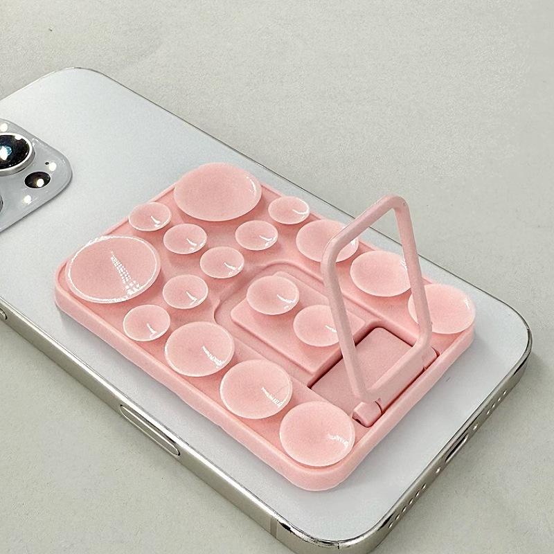 Multi-Functional Silicone Folding Suction Cup Phone Stand & Anti-Slip Back Sticker