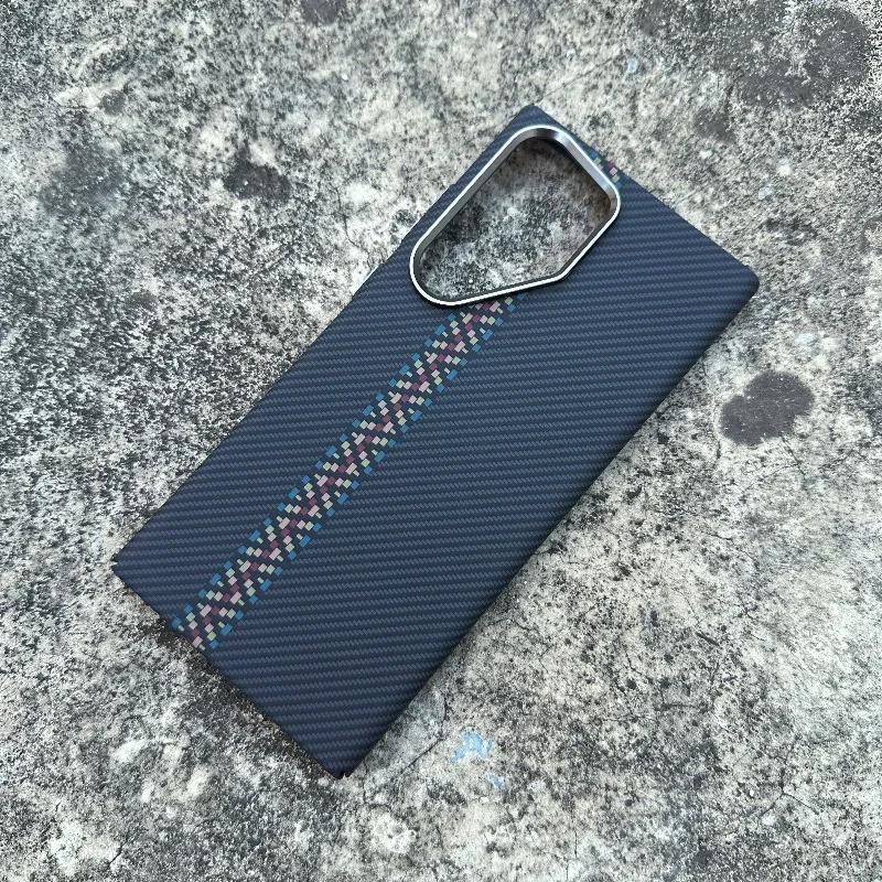 Luxury Carbon Fiber Wireless Charging Magsafe Case for Samsung Galaxy S25 Ultra S24 S23 S24 Plus Alloy Lens Protection Hard Cover