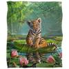 JQ Licensing Jlo Silky Floral Tiger Supersoft Blanket