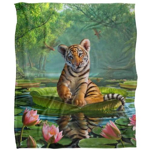 JQ Licensing Jlo Silky Floral Tiger Supersoft Blanket