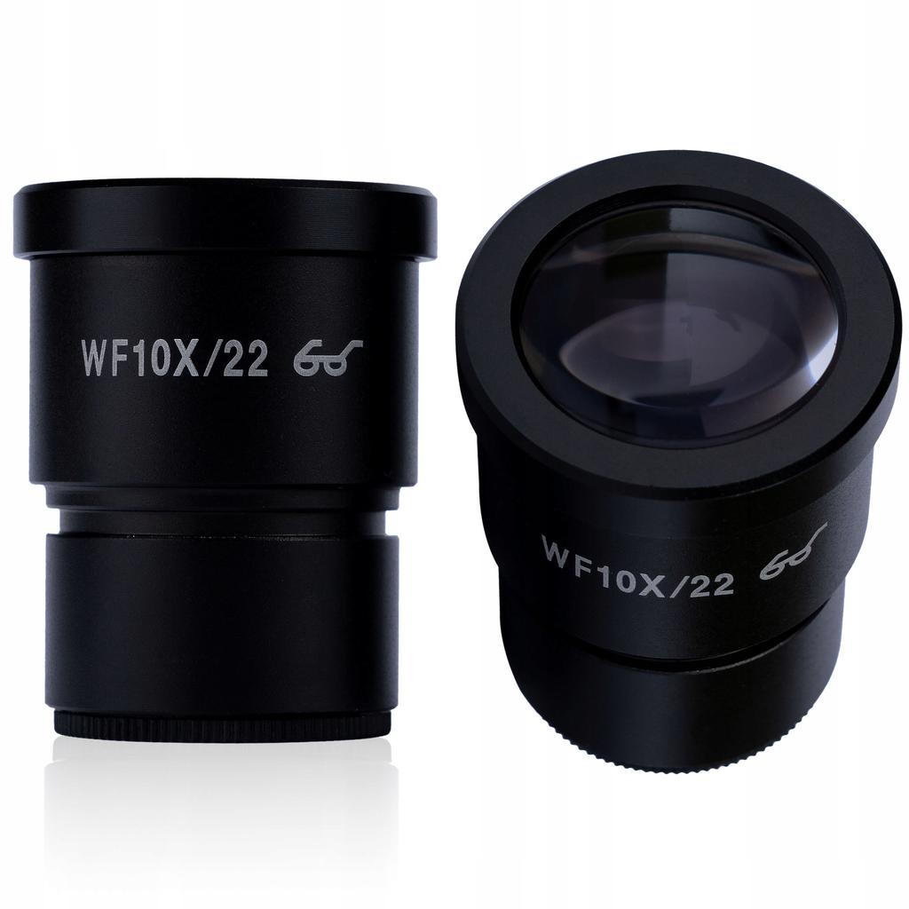 Rosfix Set of 2× WF10X/22 Eyepieces – Wide-Angle Eyepieces for Stereoscopic Microscope | 10× Magnification | 22 Mm Field of View | Glass Optics