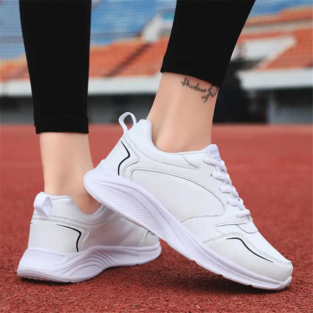 36-37 With Lacing Sneakers With Heel For Women Dress Unusual Heel Shoes Women White Shoes Sport Life Particular New Fast