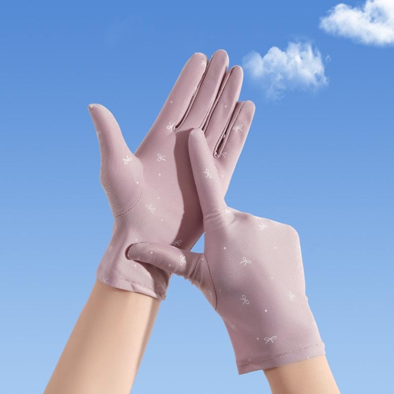 Women Driving Riding Mitten Sunscreen Gloves Female Summer Breathable Elastic for Sun for Protection Glove Fro Lady Girl