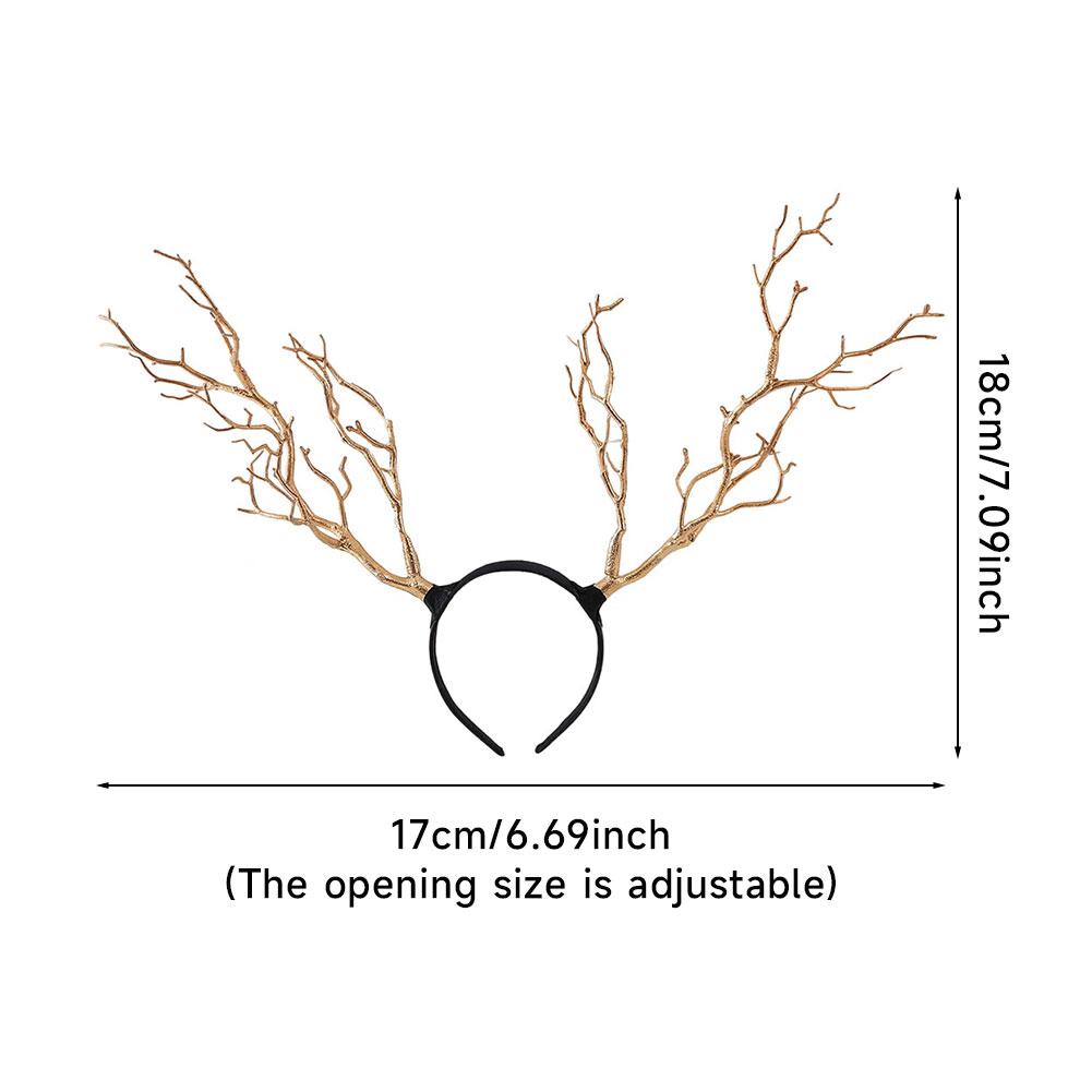 Exaggerated Branch Hair Band Antler Headband Christmas Reindeer Headdress Christmas Party Cosplay Accessory Headwear Gift